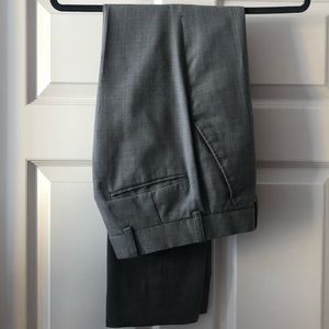 Bespoke Grey Wool Dress Pants 28” x 29” Slim Fit